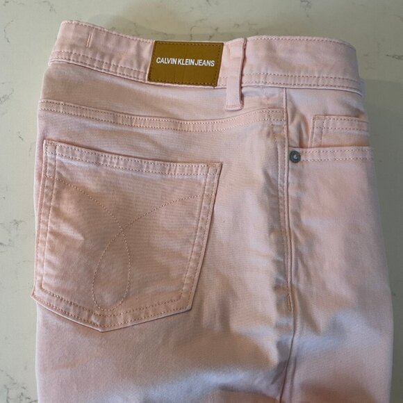 Calvin Klein Jeans Casual 5 Pocket Cotton Jeans Soft Bubblegum Pink Sz 6 - Picture 5 of 10